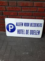 Hotel  de doelen  emaille, Reclamebord, Ophalen of Verzenden, Zo goed als nieuw