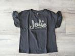 WE Fashion t-shirt zwart maat 134/140 zgan, Meisje, Ophalen of Verzenden, Zo goed als nieuw, Shirt of Longsleeve