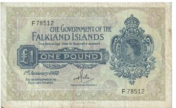 Falkland Eilanden 1 Pond 1982 - Zeldzaam biljet  beschikbaar voor biedingen