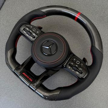 Mercedes sportief upgrade carbon AMG stuur compleet rood beschikbaar voor biedingen