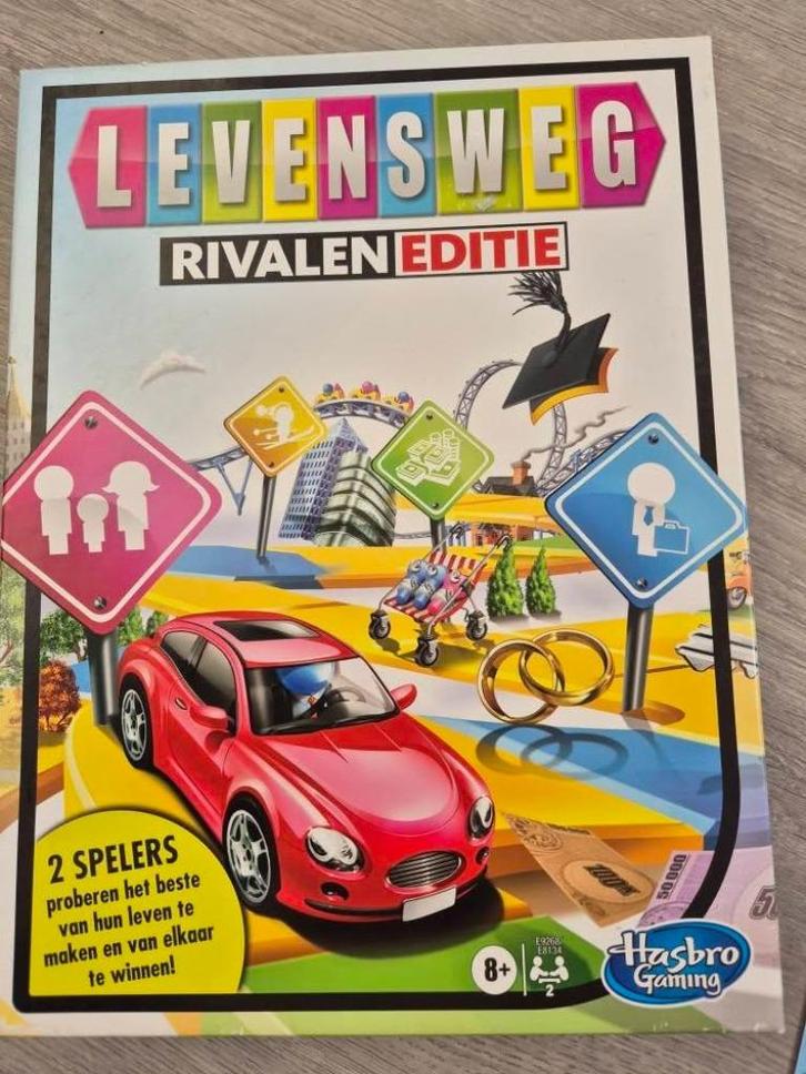 Levensweg Rivalen Editie voor 2 personen, Hobby en Vrije tijd, Gezelschapsspellen | Bordspellen, Gebruikt, Ophalen of Verzenden