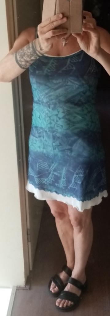 3 Zomer jurkjes 2 setjes blauw/wit en rood/wit, Kleding | Dames, Jurken, Zo goed als nieuw, Maat 36 (S), Blauw, Boven de knie