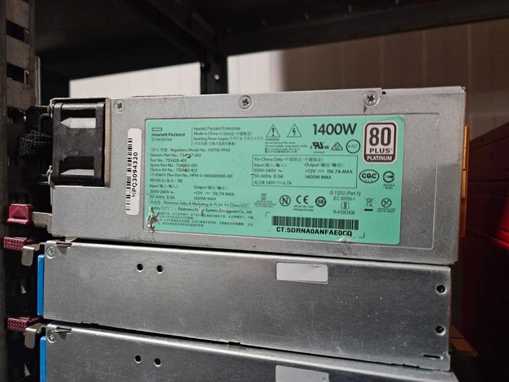 Hp 1400w max server voeding psu power supply  dps-1400cb a, Computers en Software, Interne voedingen, Gebruikt, Ophalen of Verzenden