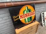 Vintage Monagaz Reclamebord, Reclamebord, Gebruikt, ., Ophalen of Verzenden