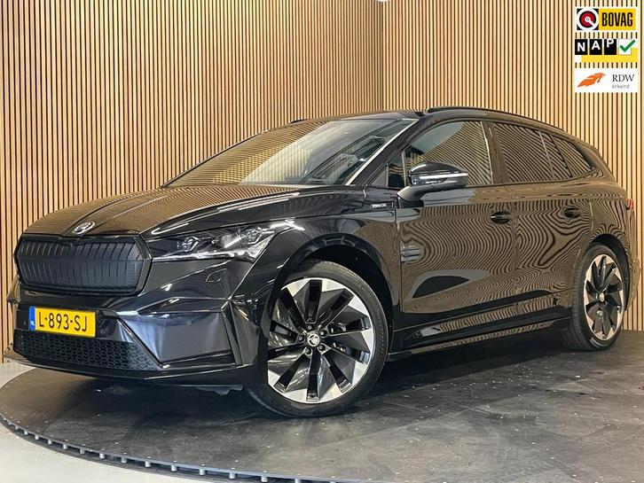 Skoda Enyaq iV 60 SPORTLINE|SOH 90%|BLACK ED.|KUIPSTOEL|CARP, Auto's, Skoda, Bedrijf, Te koop, Enyaq, 360° camera, ABS, Achteruitrijcamera
