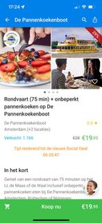 Social deal voucher De Pannenkoekenboot, Eén persoon, Overige soorten, Overige typen