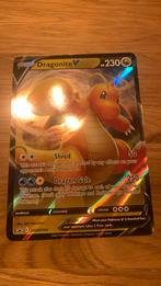 Pokemon dragonite V grote kaart, Verzenden, Zo goed als nieuw