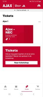 1 ticket ajax vs NEC vak 413