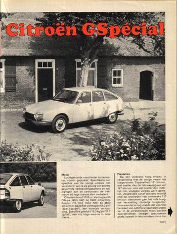 Autokampioen Citroen GSpecial 1974 beschikbaar voor biedingen