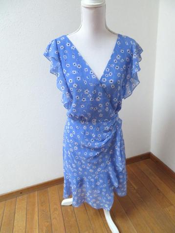 J47 MANGO voile jurk blauw maat M = 36 beschikbaar voor biedingen