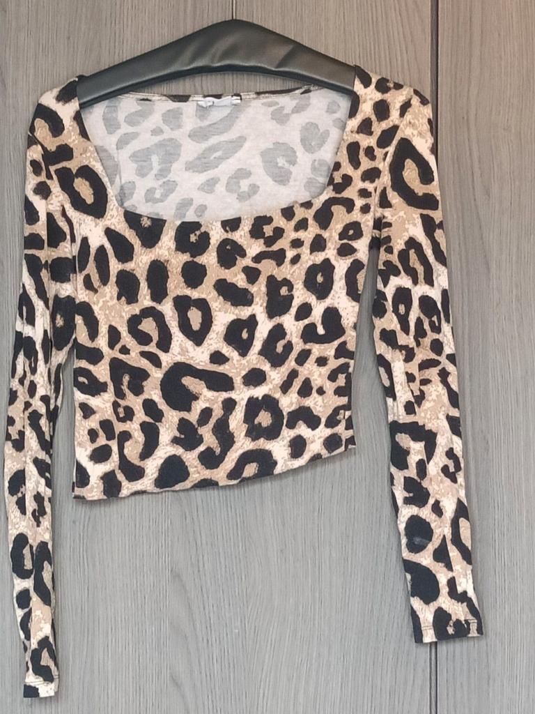 Panter top, Ophalen of Verzenden, Zo goed als nieuw, Bruin, Lange mouw