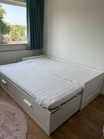 Brimnes bed 1-2 personen, Huis en Inrichting, Slaapkamer | Bedden, Ophalen, Wit, Tweepersoons, Zo goed als nieuw