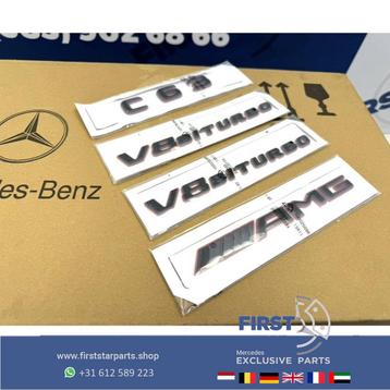 W206 S206 C KLASSE C63 AMG LOGO SET ZWART ROOD 2023-2026 63  beschikbaar voor biedingen