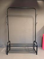 Kapstok met schoenenopberger, zwart, Ophalen, 100 tot 150 cm, Zo goed als nieuw, Metaal