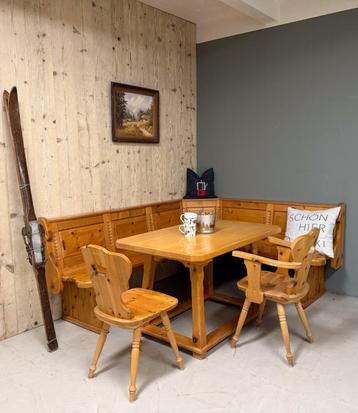 Alpen Stube set | Oostenrijkse eethoek | Hoekbank Hout Tafel beschikbaar voor biedingen