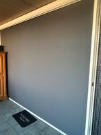 Electrisch screen 330x250 (bxh) windvast cassette antraciet, Ophalen, Elektrisch, Zo goed als nieuw, 150 tot 300 cm