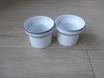 2 eierdopjes, Thomas met blauw/grijze randjes., Huis en Inrichting, Keramiek, Overige typen, Ophalen of Verzenden, Zo goed als nieuw