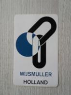 sticker WIJSMULLER HOLLAND, Ophalen of Verzenden, Zo goed als nieuw, Bedrijf of Vereniging