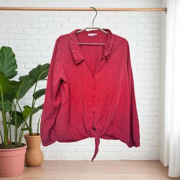 Paprika Blouse Maat 1 Wijnrood Knoop Basic beschikbaar voor biedingen
