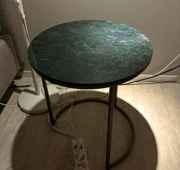 Marmeren bijzettafel - Groen met Brons beschikbaar voor biedingen