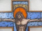 GROOT Opaline crucifix gesign. Toon Merkelbach, Antiek en Kunst, Antiek | Religie, Ophalen of Verzenden