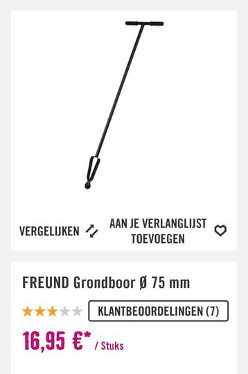 Grondboor doorsnede 7,5 beschikbaar voor biedingen