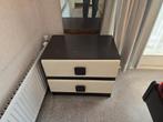 Twee retro nachtkastjes en retro bed, Ophalen, Gebruikt, Tweepersoons