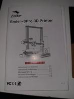 Creality Ender 3pro 3D printer [nieuw], Ophalen of Verzenden, Nieuw, Creality
