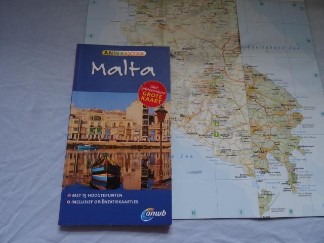 Malta , anwb extra reisgids , met de grote wegenkaart, Boeken, Reisgidsen, Zo goed als nieuw, Reisgids of -boek, Europa, ANWB