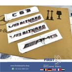 W206 S206 C KLASSE C63 AMG LOGO SET ZWART ROOD 2023-2026 63, Ophalen of Verzenden, Gebruikt, Mercedes-Benz