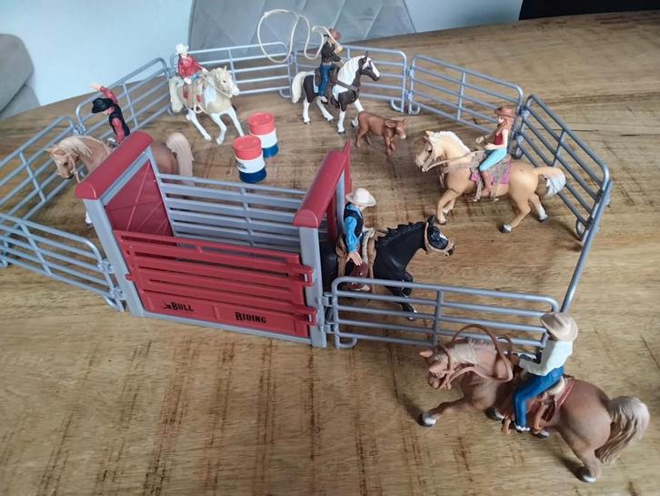 Schleich Rodeo, cowboys/girls, Verzamelen, Speelgoed, Zo goed als nieuw, Ophalen of Verzenden