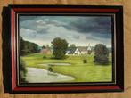 olieverf Hollands landschap  7, Antiek en Kunst, Kunst | Schilderijen | Klassiek, Ophalen