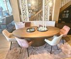 Eettafel Madrid ovale uit eikenhout van €1895,- nu €1595,-, Antiek en Kunst, Antiek | Meubels | Tafels, Ophalen