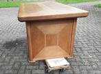 Vintage eiken mozaik eettafel jaren 60 / 70, Huis en Inrichting, Tafels | Eettafels, 50 tot 100 cm, 150 tot 200 cm, Gebruikt, Rechthoekig