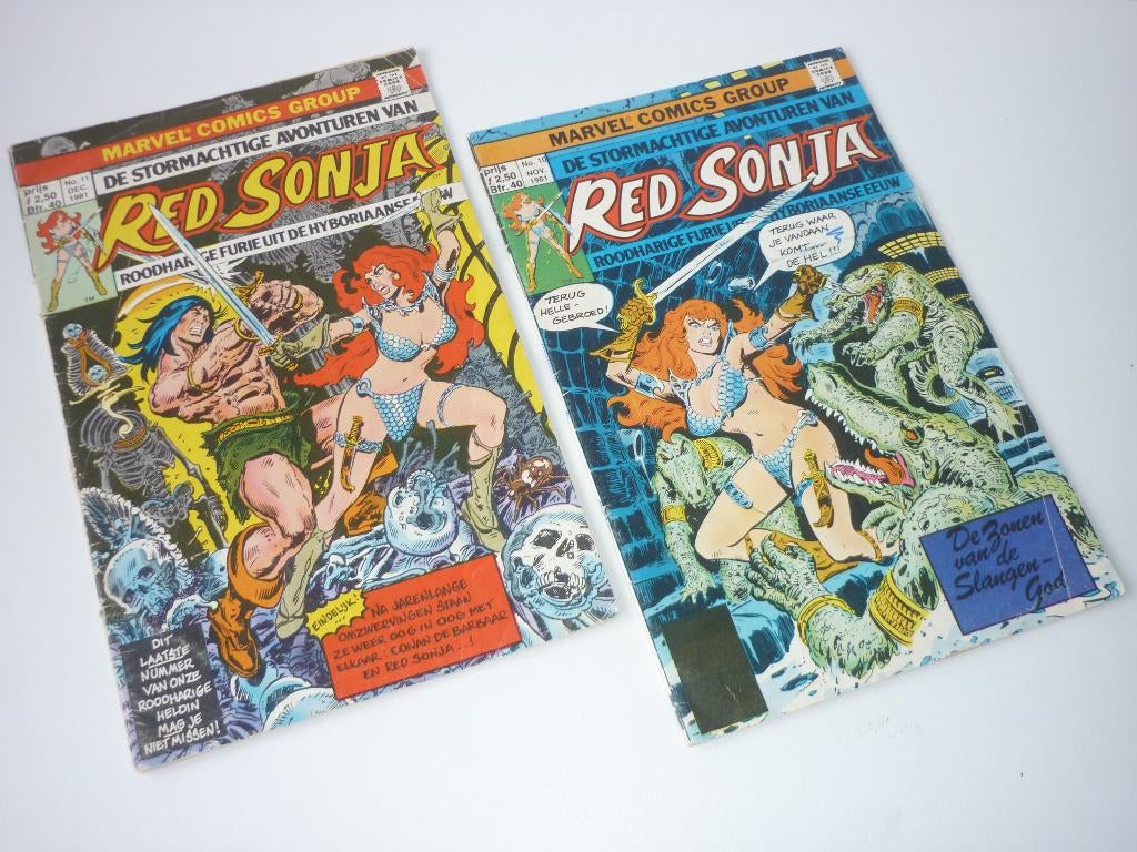 (comic) 2x Red Sonja: nummer 10 en 11 (1981), Boeken, Strips | Comics, Meerdere comics, Ophalen of Verzenden, Gelezen, Europa