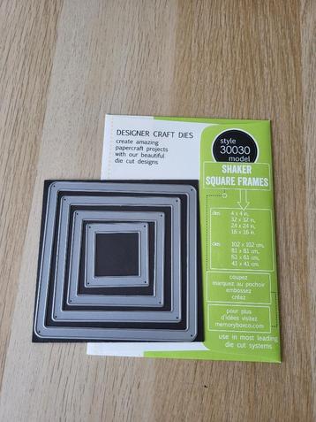 Memory Box Metal Dies Shaker Square Frames #30030 *laatste beschikbaar voor biedingen