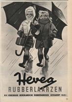Retro reclame 1959 Hevea rubberlaarzen kindjes paraplu, Verzamelen, Retro, Verzenden, Overige typen