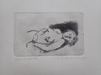 gesigneerde ets - Harry op de Laak (1925-2012)-Liggend Naakt, Antiek en Kunst, Kunst | Etsen en Gravures, Ophalen of Verzenden