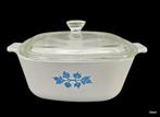 2254 antiek ovenschaal met glazen deksel 7x23x18, Ophalen of Verzenden