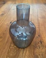 Lichtblauwe doorzichtige vaas, Ophalen, Blauw, Minder dan 50 cm, Glas
