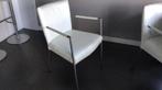 4 stuks moderne en elegante eetkamerstoelen…, Gebruikt, Wit, Ophalen of Verzenden, Metaal