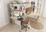 Palatino hoekstapelbed met bureau, kast en lade - 90x190 - W
