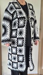 Exclusief granny square's vest, in zwart wit grijs, Kleding | Dames, Grote Maten, Ophalen of Verzenden, Nieuw, Zwart, Trui of Vest