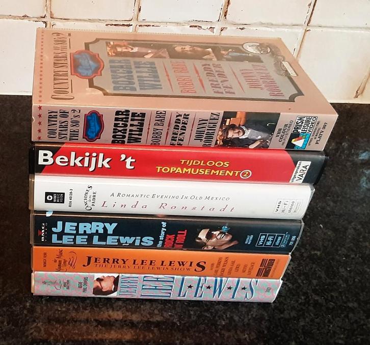 VIDEOS VAN O.A. JERRY LEE LEWIS., Cd's en Dvd's, Dvd's | Overige Dvd's, Zo goed als nieuw, Alle leeftijden, Ophalen of Verzenden