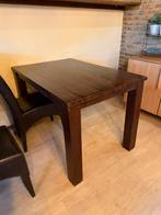 Eettafel donker 1.20 x 80 (evt met gratis 4 stoelen), Huis en Inrichting, Ophalen, Gebruikt, 100 tot 150 cm, 50 tot 100 cm