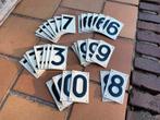 Originele oude metalen huisnummers huisnummer jaren 70, Ophalen of Verzenden