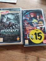PSP Games: Resistance & Naruto, Spelcomputers en Games, Games | Overige, Gebruikt, Shooter, 1 speler, Eén computer