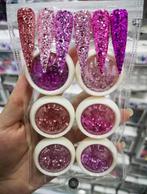 6x Glitter Potjes Nagel Nailart Nagelstyliste, Overige kleuren, ., Nieuw, Ophalen of Verzenden