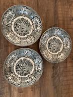 Oriental zwart wit dinerbord diep bord Maestricht Regout, Antiek en Kunst, Antiek | Servies los, Ophalen of Verzenden
