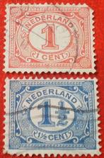 Nederland - 1 Cent en 1,5 Cent, Postzegels en Munten, Postzegels | Nederland, Verzenden, T/m 1940, Gestempeld
